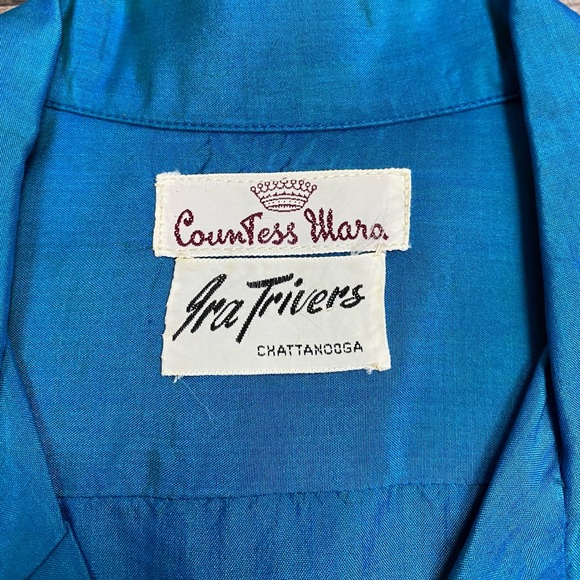 Countess Mara Shirts 95s Countess Mara Blue Silk Shirt M Poshmark